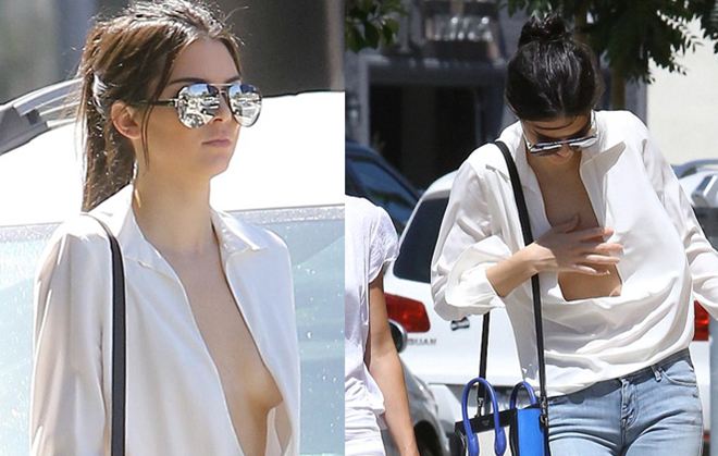 Kendall Jenner: Πρωινή βόλτα με αβυσσαλέο ντεκολτέ και χωρίς σουτιέν!