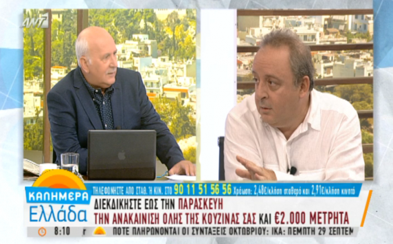 Ο Παπαδάκης υποδέχτηκε στο πλατό τον Καμπουράκη με ατάκα: «Σου το ‘κλεισα το σπίτι σου»!